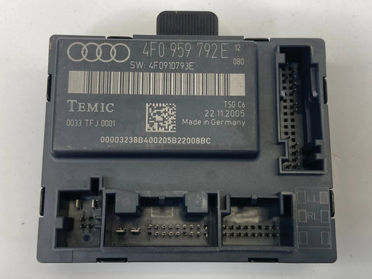 06-08 AUDI A6 QUATTRO FRONT RIGHT PASSENGER SIDE DOOR CONTROL MODULE 4F0959792E
