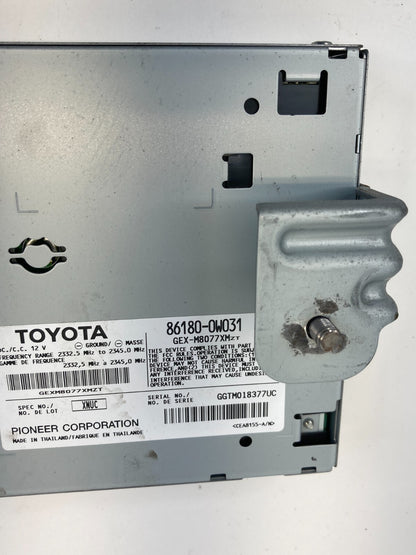 07-11 Toyota Camry Audio Equipment Satellite Radio Receiver Module 86180-0W031