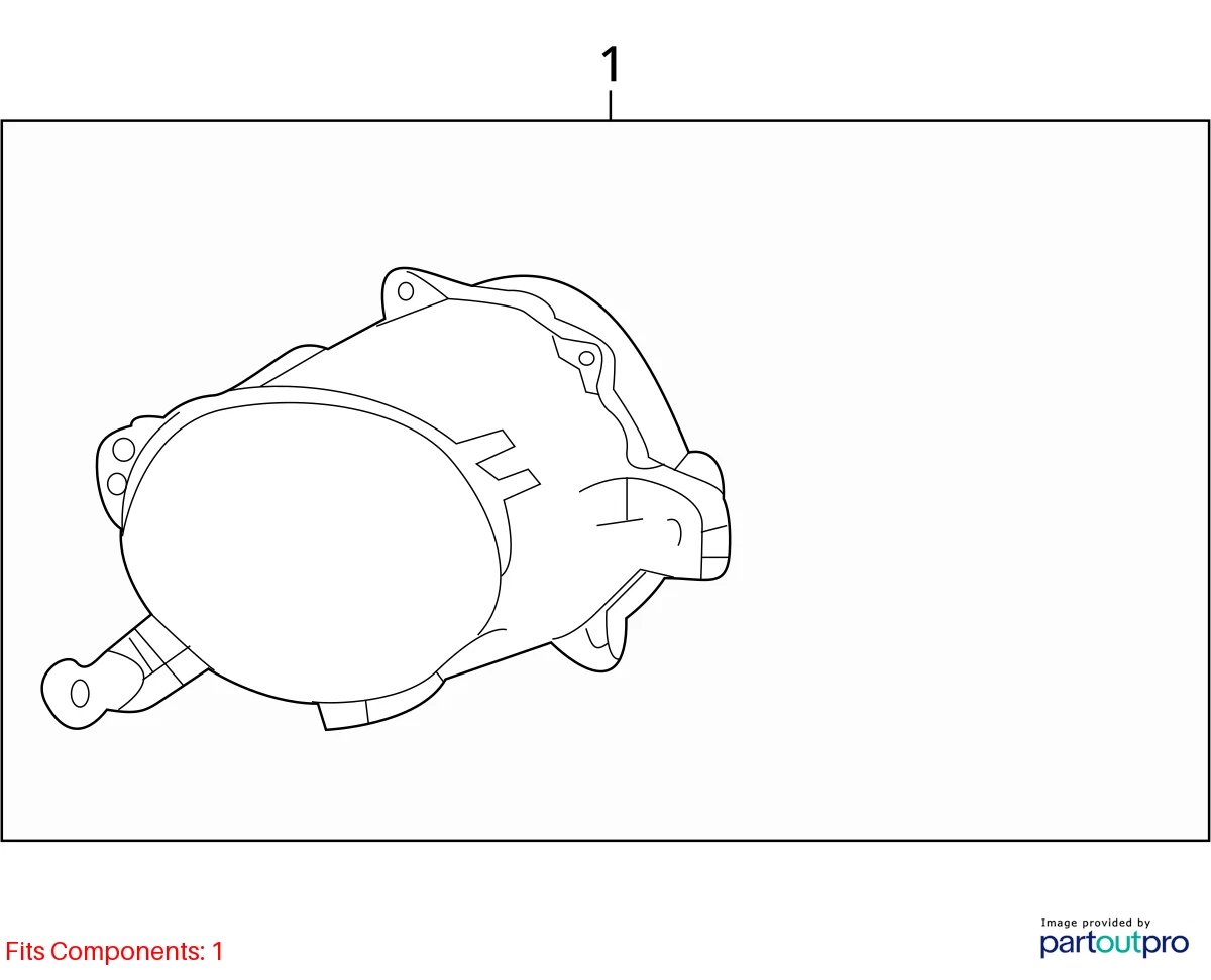 2010-2016 CADILLAC SRX FRONT LEFT DRIVER SIDE FOG LIGHT LAMP 94708773 OEM