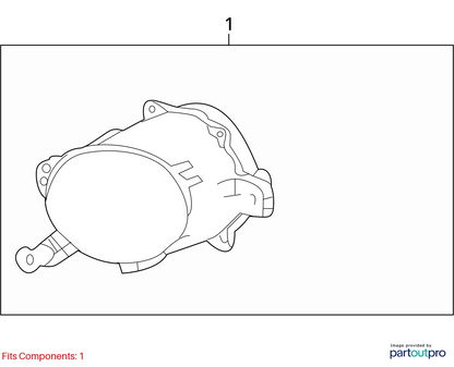 2010-2016 CADILLAC SRX FRONT LEFT DRIVER SIDE FOG LIGHT LAMP 94708773 OEM