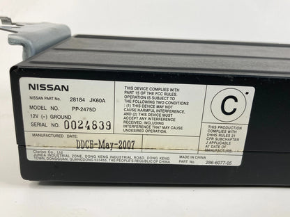 2007 2008 INFINITI G35 SEDAN TRUNK MOUNTED 6 DISC CD CHANGER PLAYER 28184-JK60A