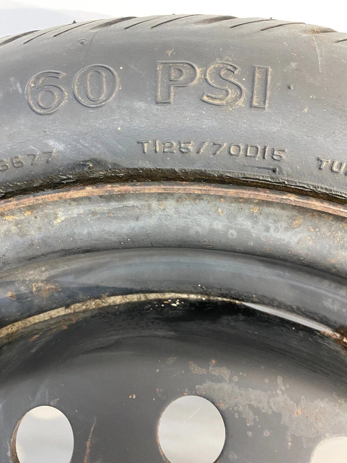 1986-1991 CADILLAC SEVILLE EMERGENCY SPARE TIRE RIM COMPACT DONUT T125/70D15