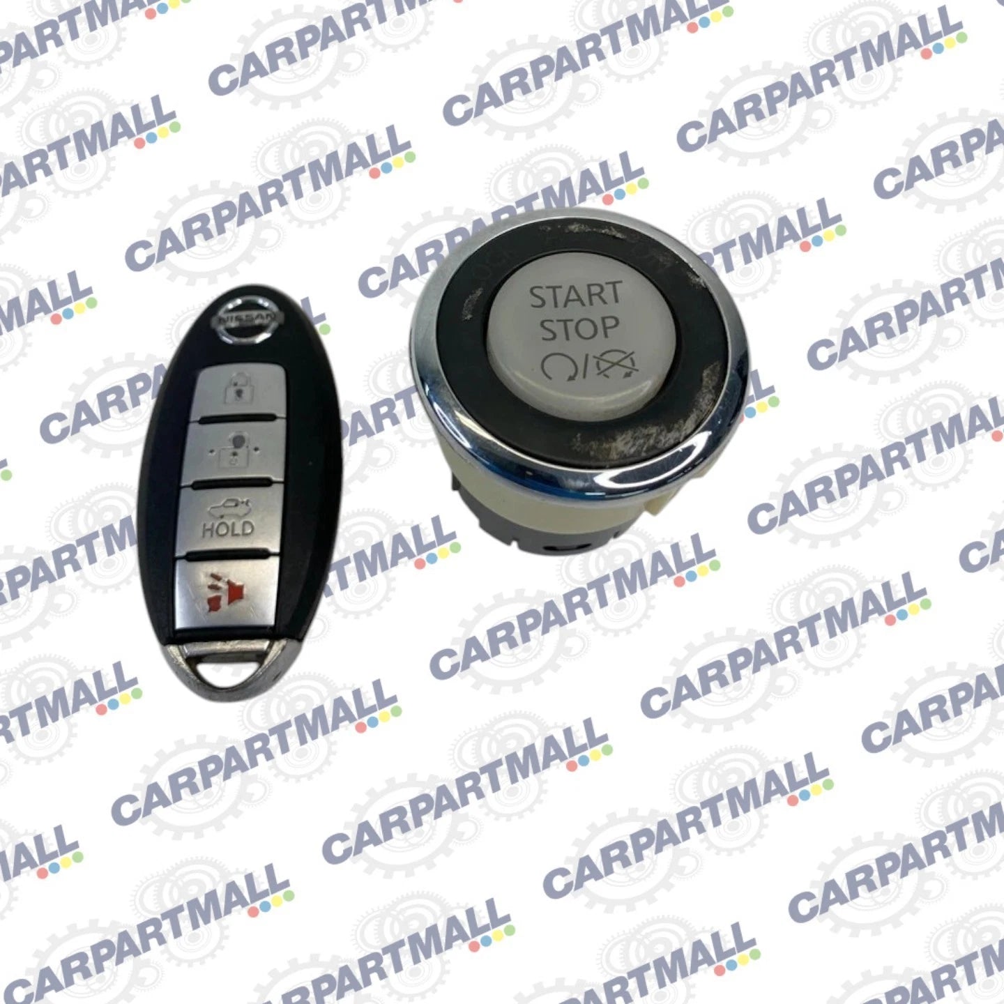 2007-2011 NISSAN ALTIMA PUSH START BUTTON IGNITION SWITCH & REMOTE KEY OEM