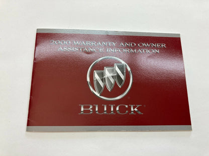 2000 BUICK LESABRE SEDAN OWNERS MANUAL HANDBOOK & WARRANTY INFORMATION W/ CASE