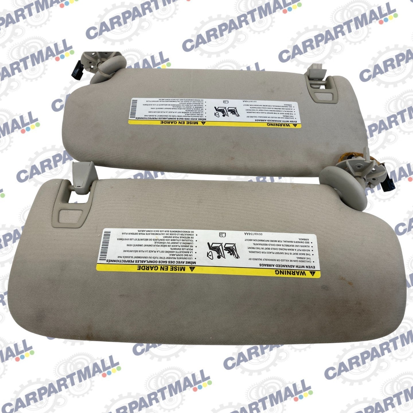 2011-2023 Dodge Durango Roof Left & Right Sunvisor Sun Visor Shade Set Pair OEM