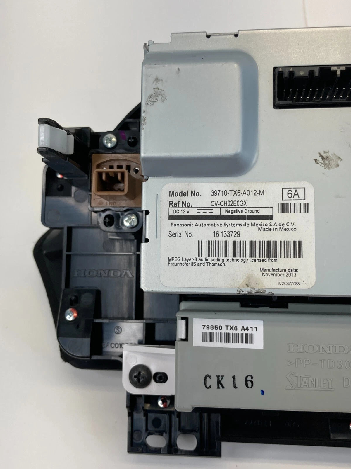 13-15 ACURA ILX CENTER DASH INFORMATION GPS DISPLAY SCREEN 39710-TX6-A012-M1 OEM