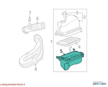 2009-2019 TOYOTA COROLLA AIR INTAKE CLEANER BOX LOWER COVER OEM 17701-0T040