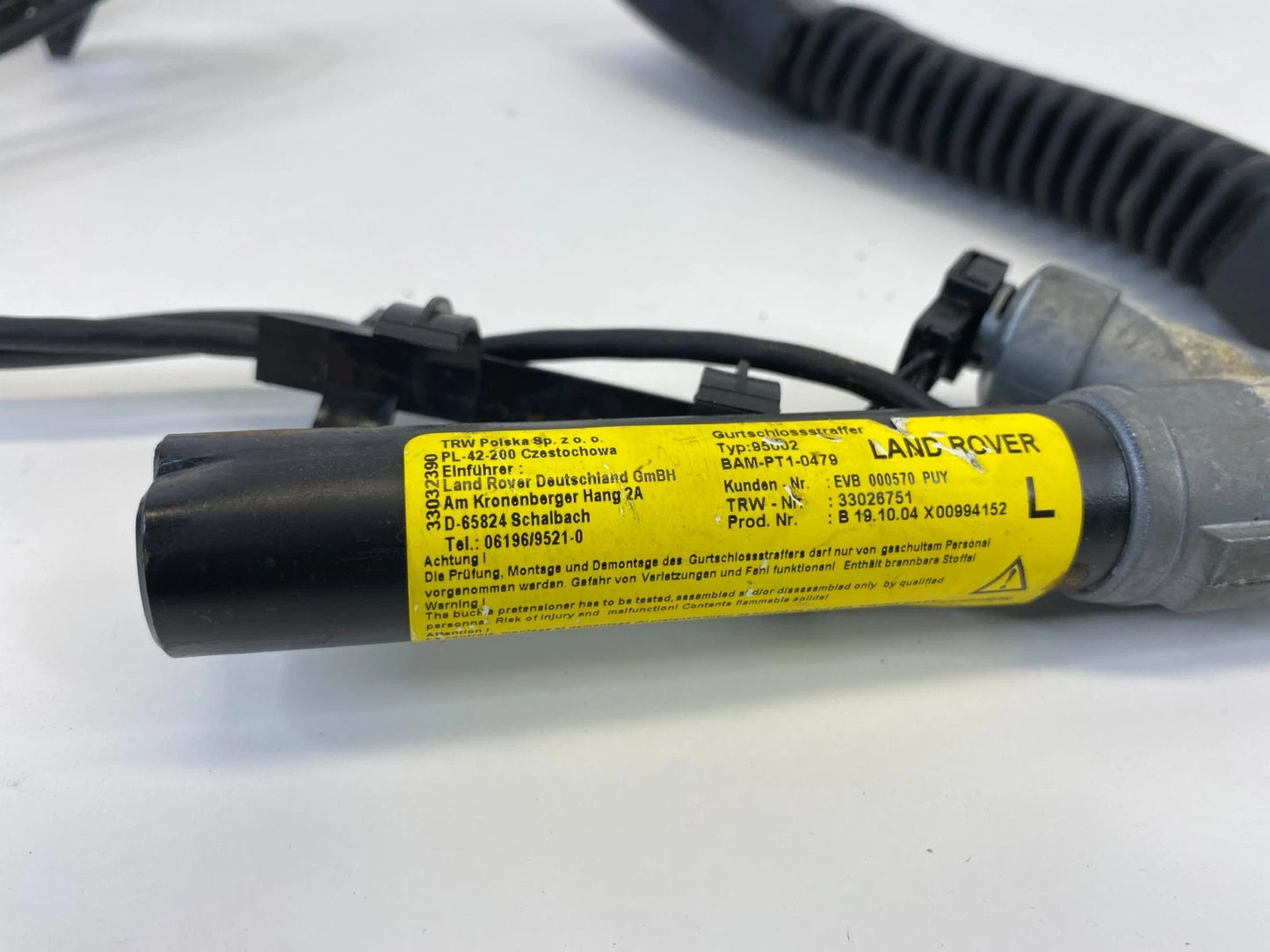 2003-2006 RANGE ROVER FRONT LEFT DRIVER SIDE SEAT BELT BUCKLE FR LH 83697210 OEM