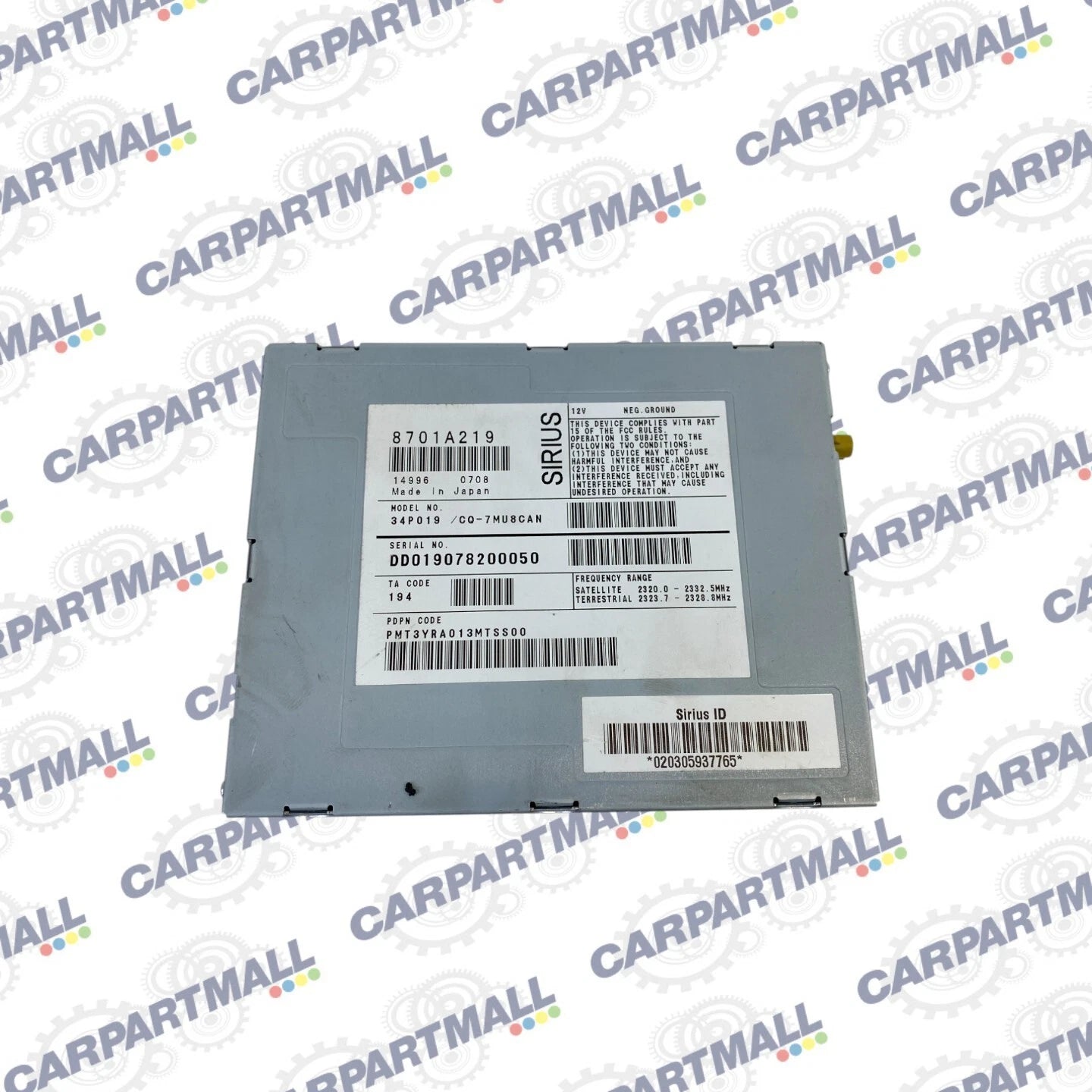 2008-2015 MITSUBISHI LANCER SATELLITE RADIO CONTROL MODULE SIRIUS 8701A219 OEM