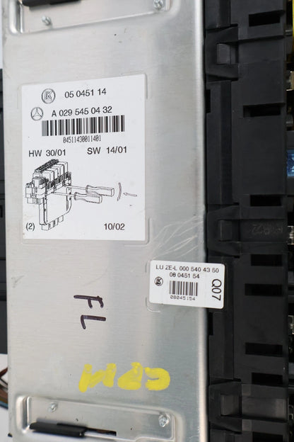 2000-2006 MERCEDES S430 S500 FRONT LEFT SAM FUSE RELAY BLOCK ECU A-029-545-04-32