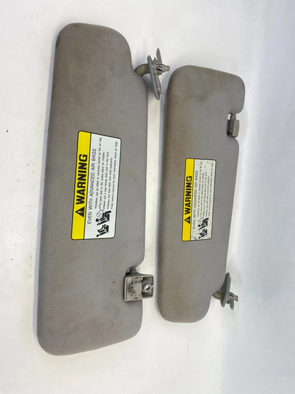 2011-2015 HYUNDAI SONATA SUN VISOR DRIVER & PASSENGER SIDE PAIR SET GRAY OEM