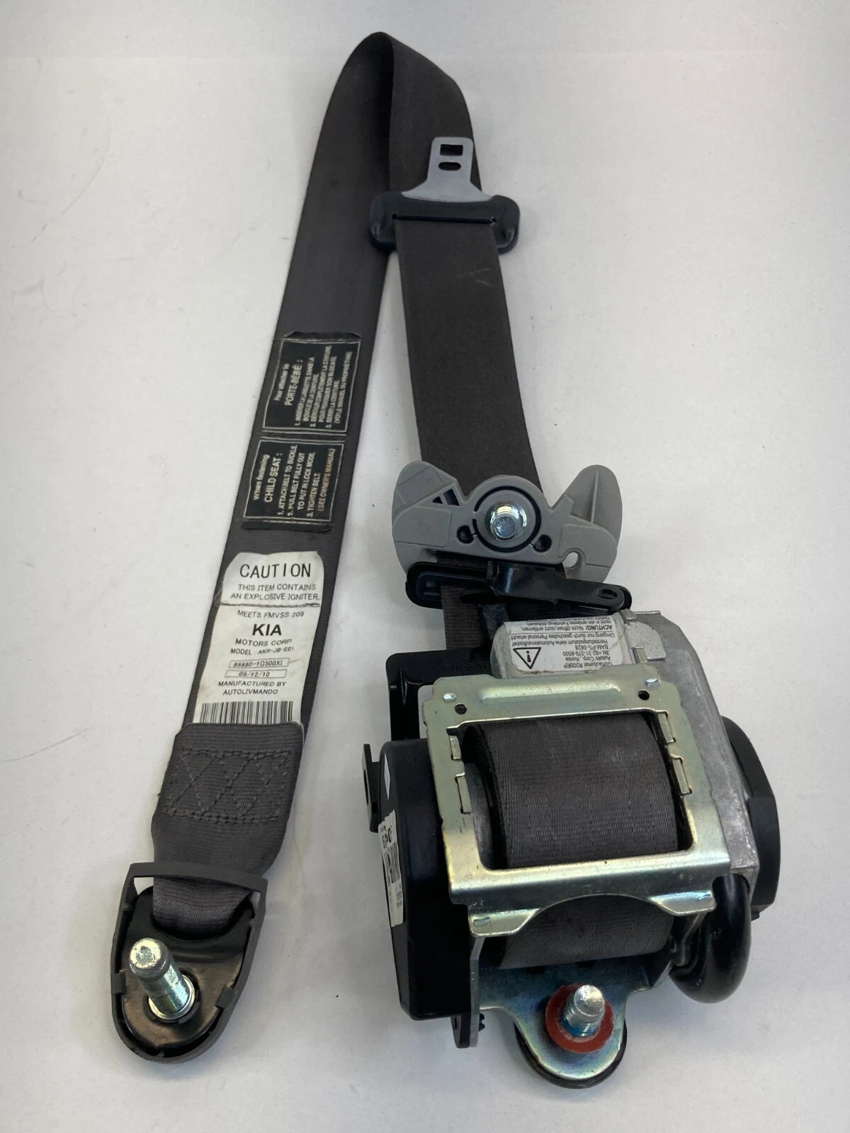 2006-2011 Kia Rio Rio5 Front Right Passenger Side Seat Belt Retractor Assembly