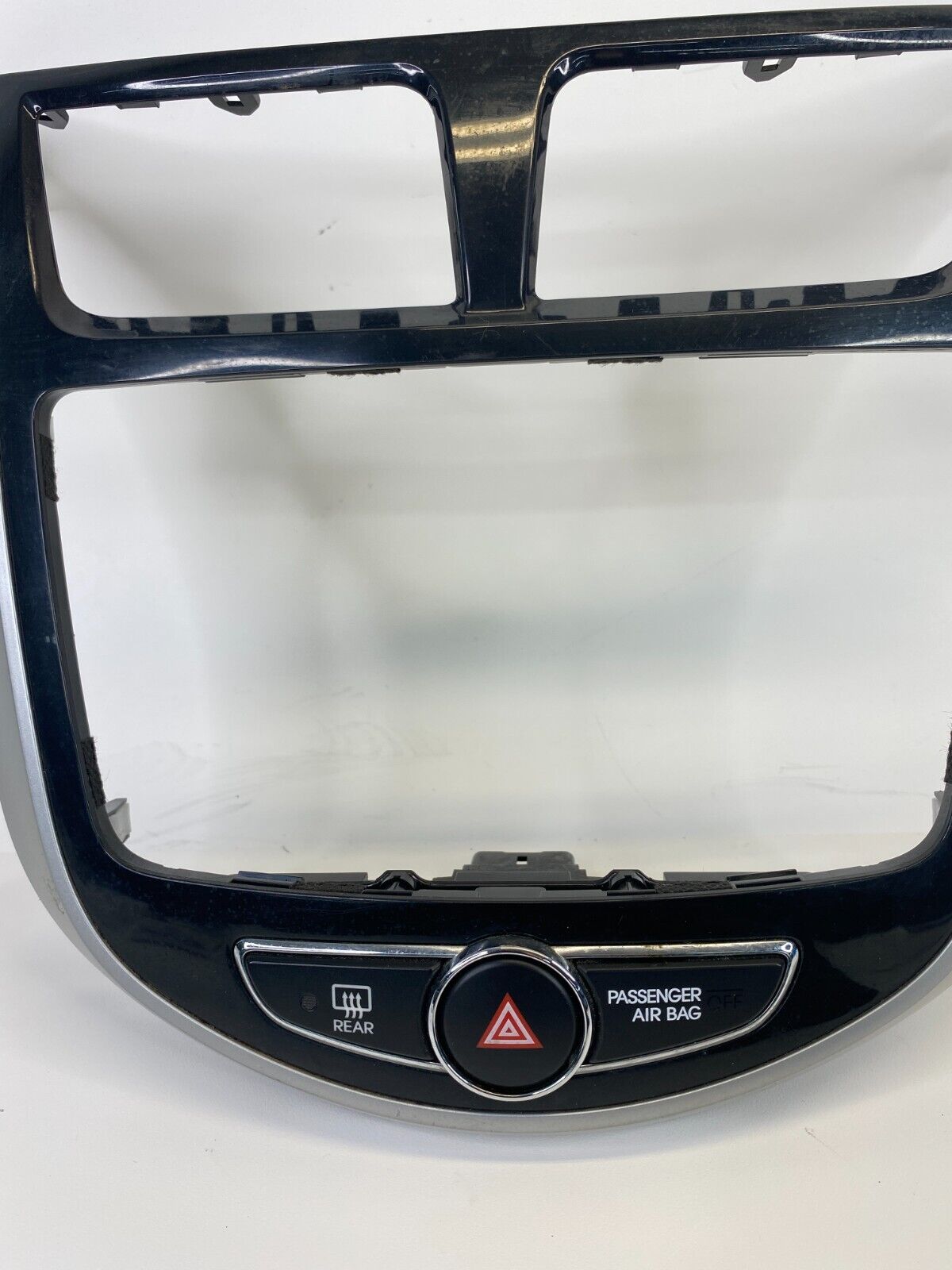 12-17 Hyundai Accent Dash Radio Bezel Trim Bezel w/ Hazzard Switch Button OEM