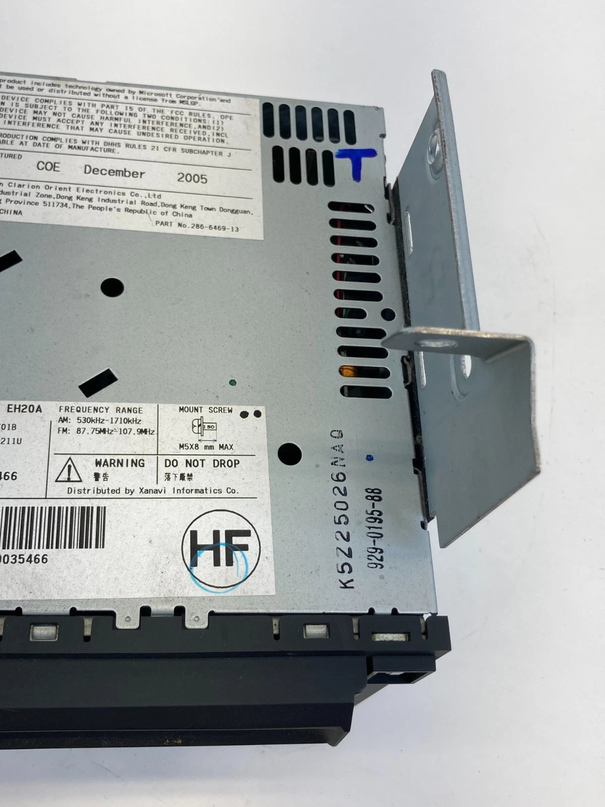 2006 2007 INFINITI M35 M45 RADIO AM/FM CD SINGLE DISC PLAYER 28185-EH20A OEM