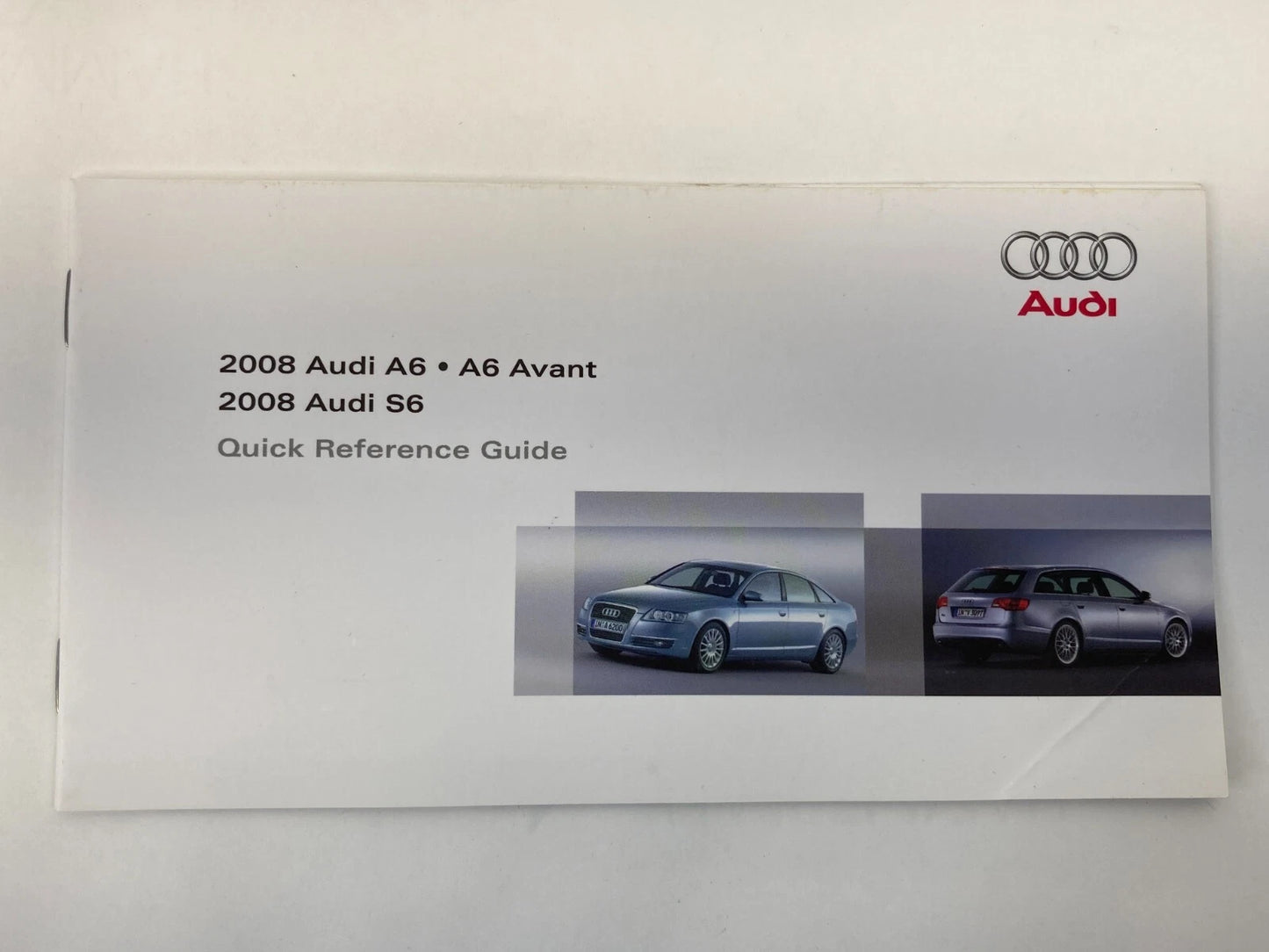2008 AUDI A6 OWNERS MANUAL QUICK REFERENCE GUIDE BOOK SET W/ CASE OEM