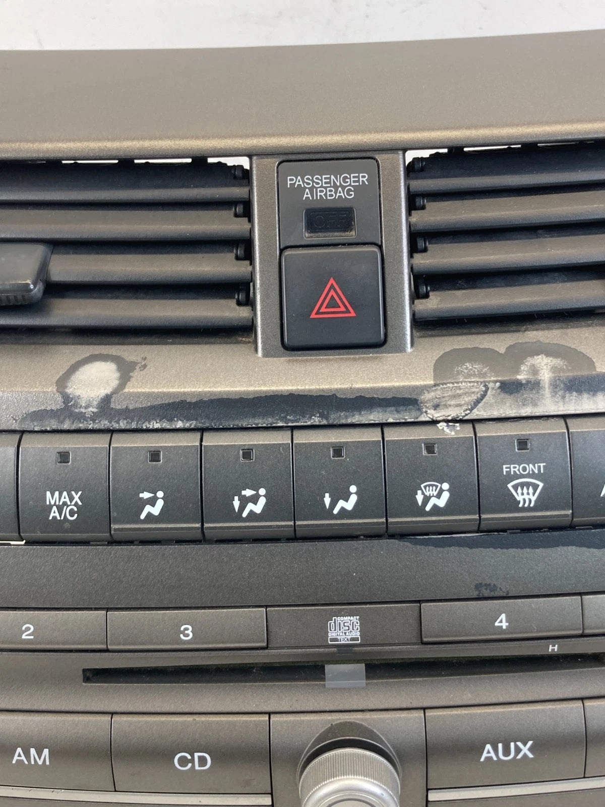 08-11 Honda Accord AM FM CD Player Radio Receiver W/ Air Vent 77260TA0A030 OEM