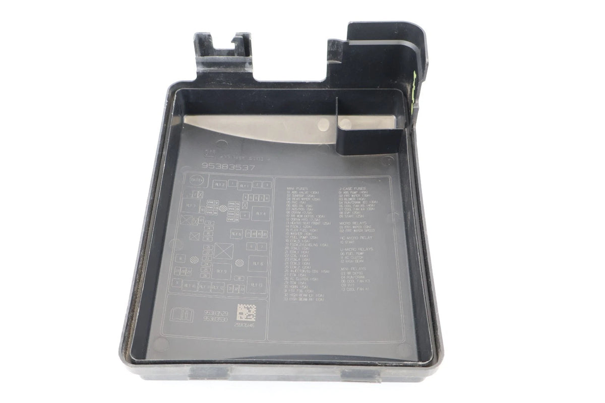 2012-2016 CHEVROLET SONIC FRONT ENGINE FUSE RELAY BOX COVER LID TOP 95383537 OEM