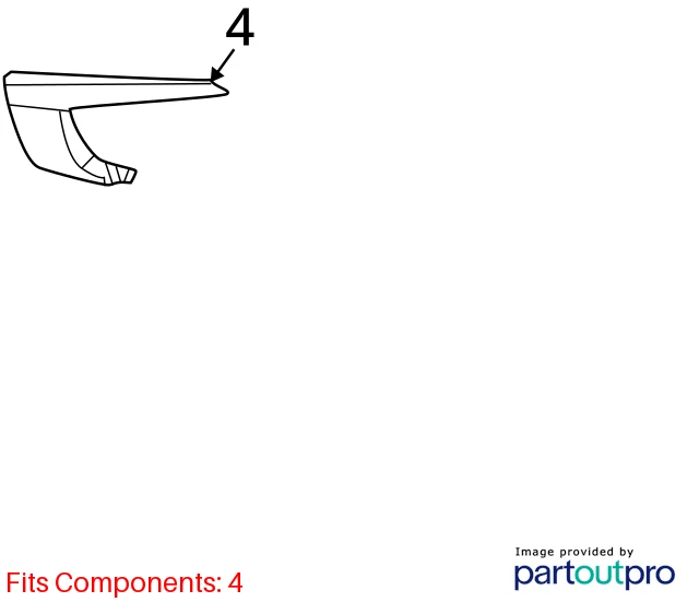 2016-2019 MITSUBISHI OUTLANDER SPORT FRONT LEFT BUMPER MOLDING GARNISH 6407A169