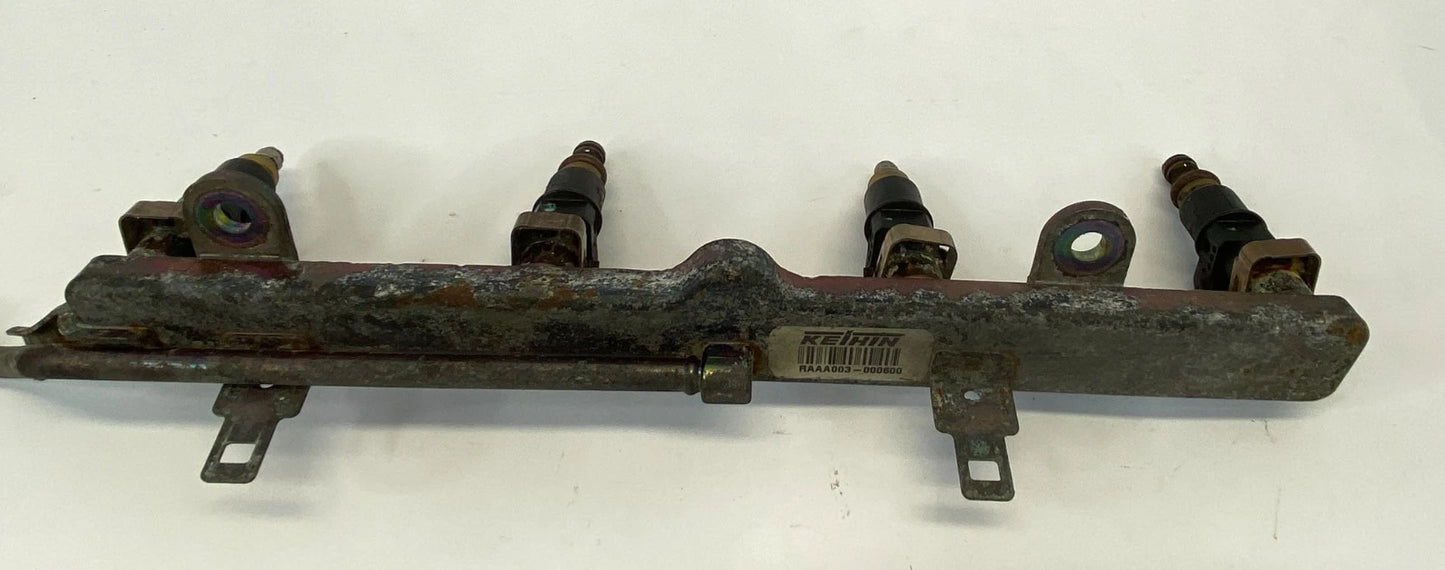 2003-2007 HONDA ACCORD 2.4L FWD A/T ENGINE FUEL INJECTION RAIL W/ INJECTOR OEM