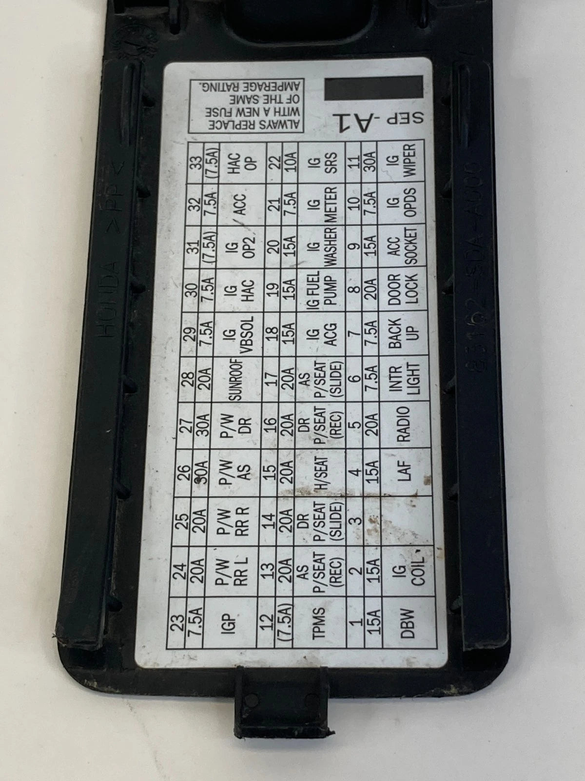 2004-2008 Acura TL Interior Cabin Fuse Box Cover Bezel Trim 83162SDAA000 OEM