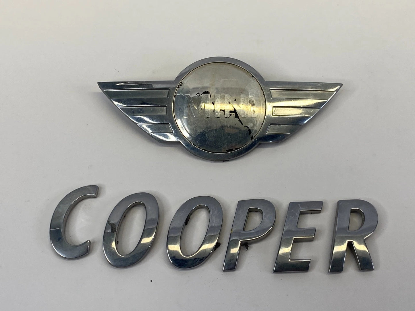 2006-2013 MINI COOPER REAR TRUNK DECK LID LOGO EMBLEM BADGE CHROME FINISH OEM