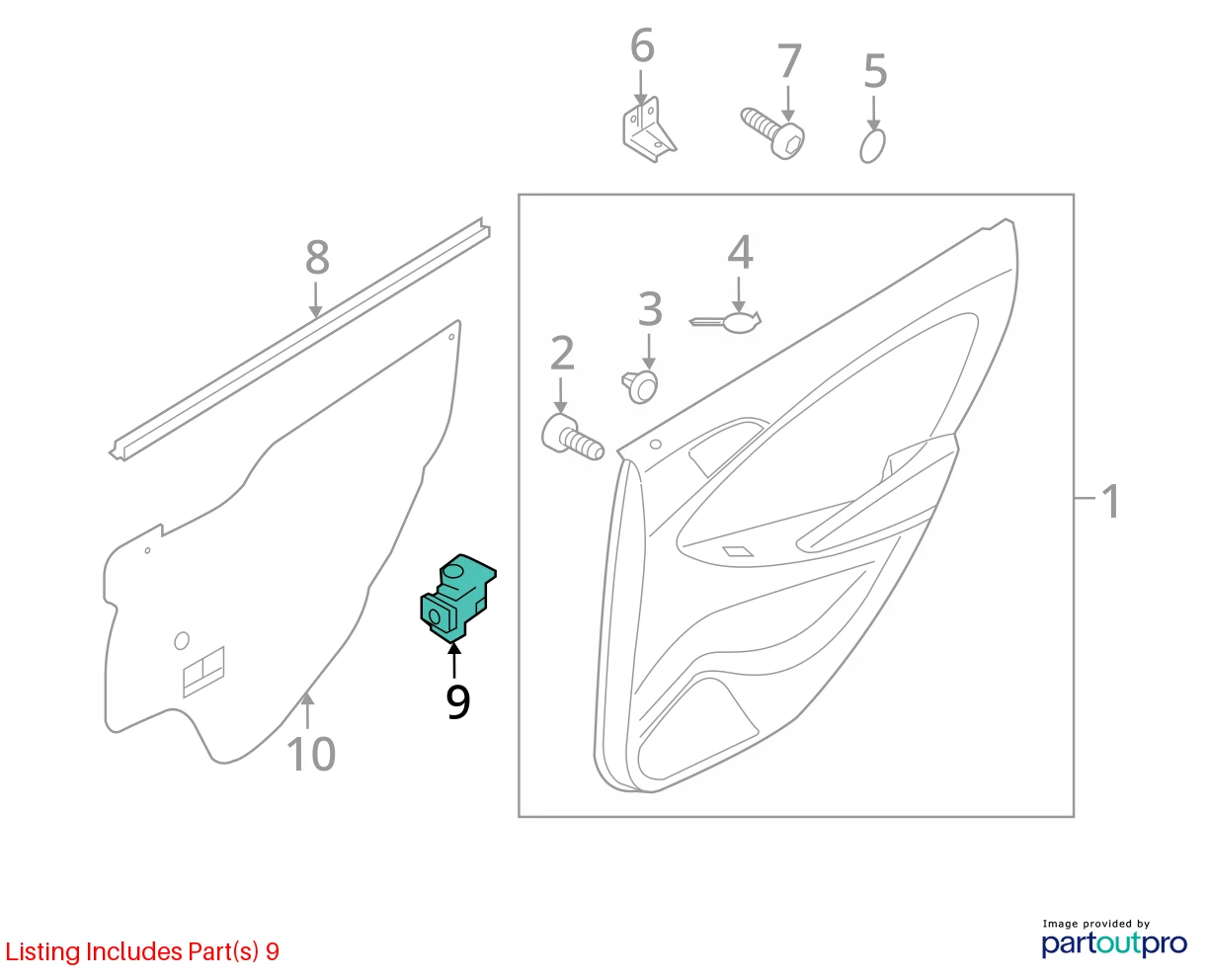13-17 HYUNDAI ACCENT REAR RIGHT SIDE DOOR POWER WINDOW CONTROL SWITCH 935811R001