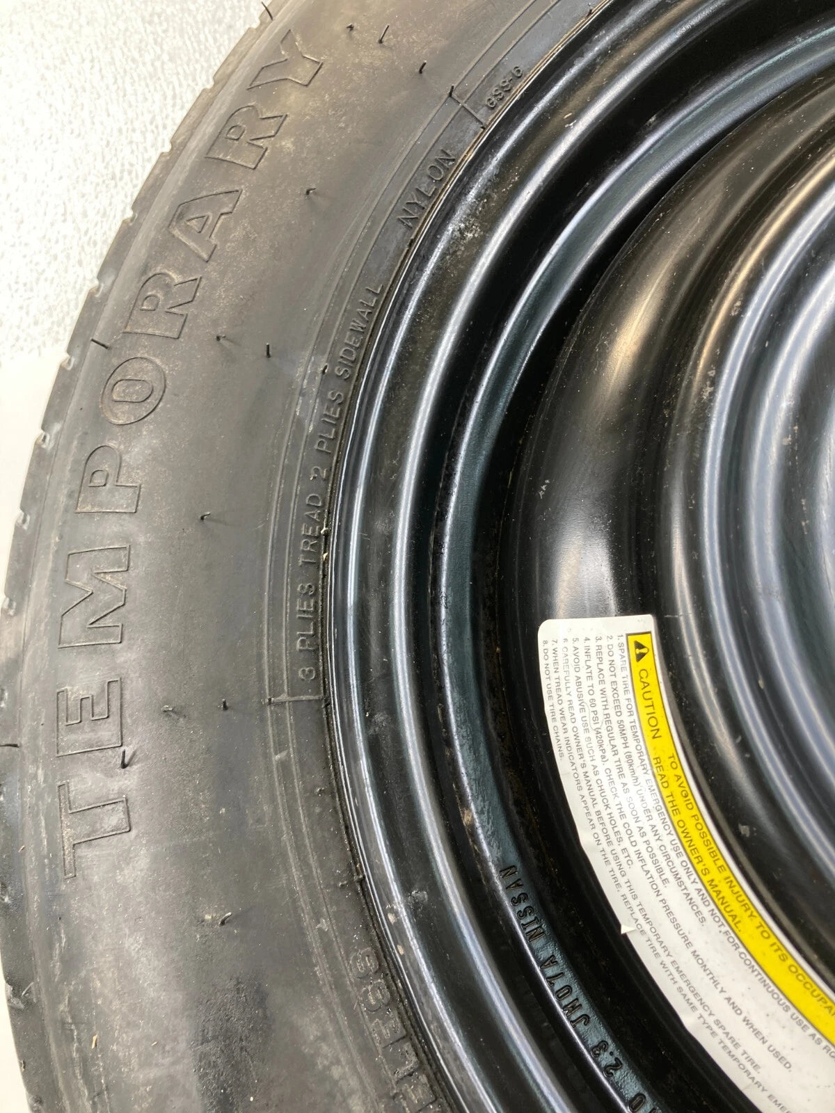 2011-2020 NISSAN ROGUE EMERGENCY SPARE TIRE WHEEL COMPACT DONUT T155/90D16 OEM