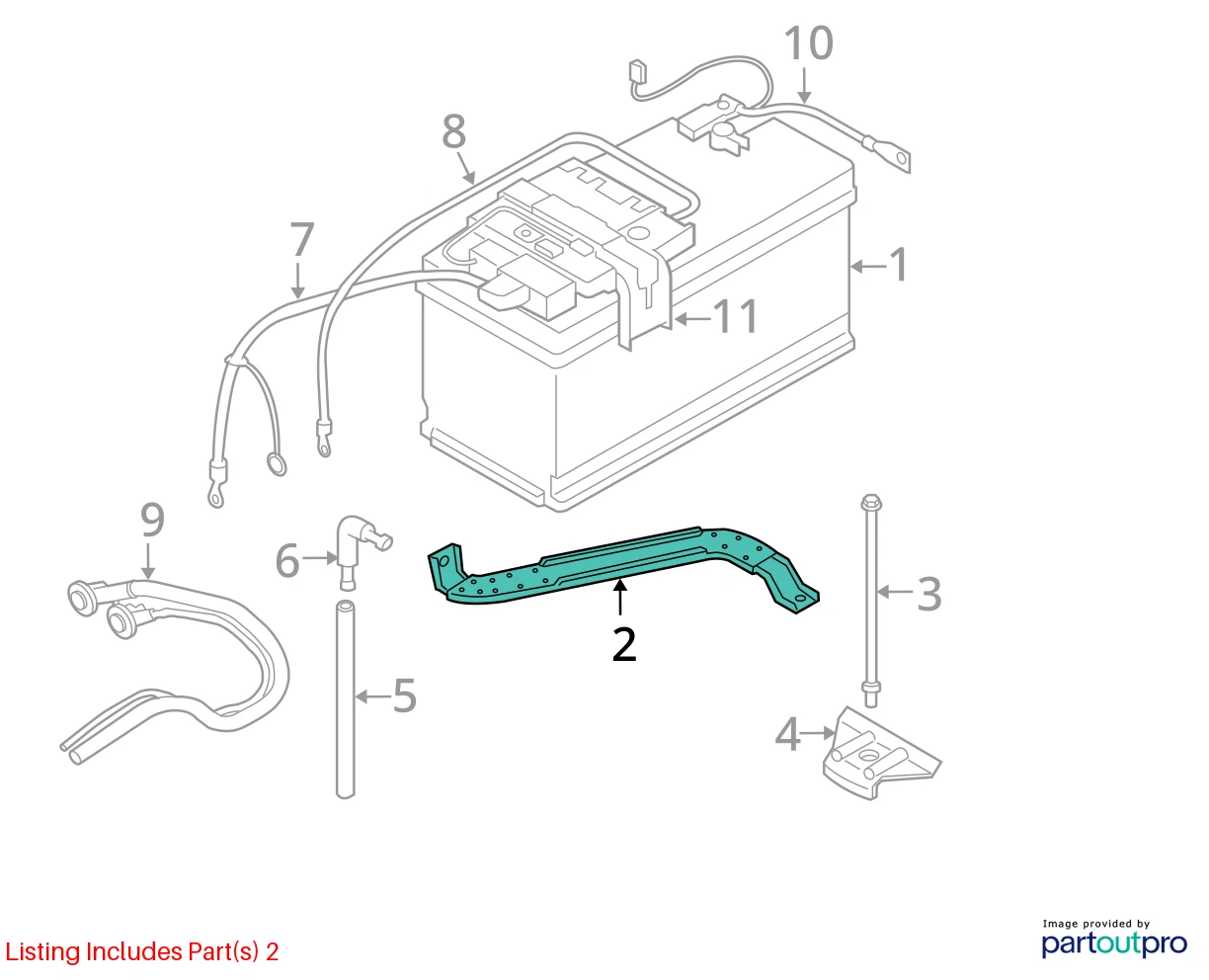 2006 BMW 330XI 325XI BATTERY ROLLOVER PROTECTION BAR RR OEM FACTORY 61217549425