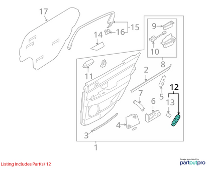 2004-2009 KIA AMANTI REAR LEFT SIDE DOOR COURTESY LIGHT LAMP 92650-3F000 OEM