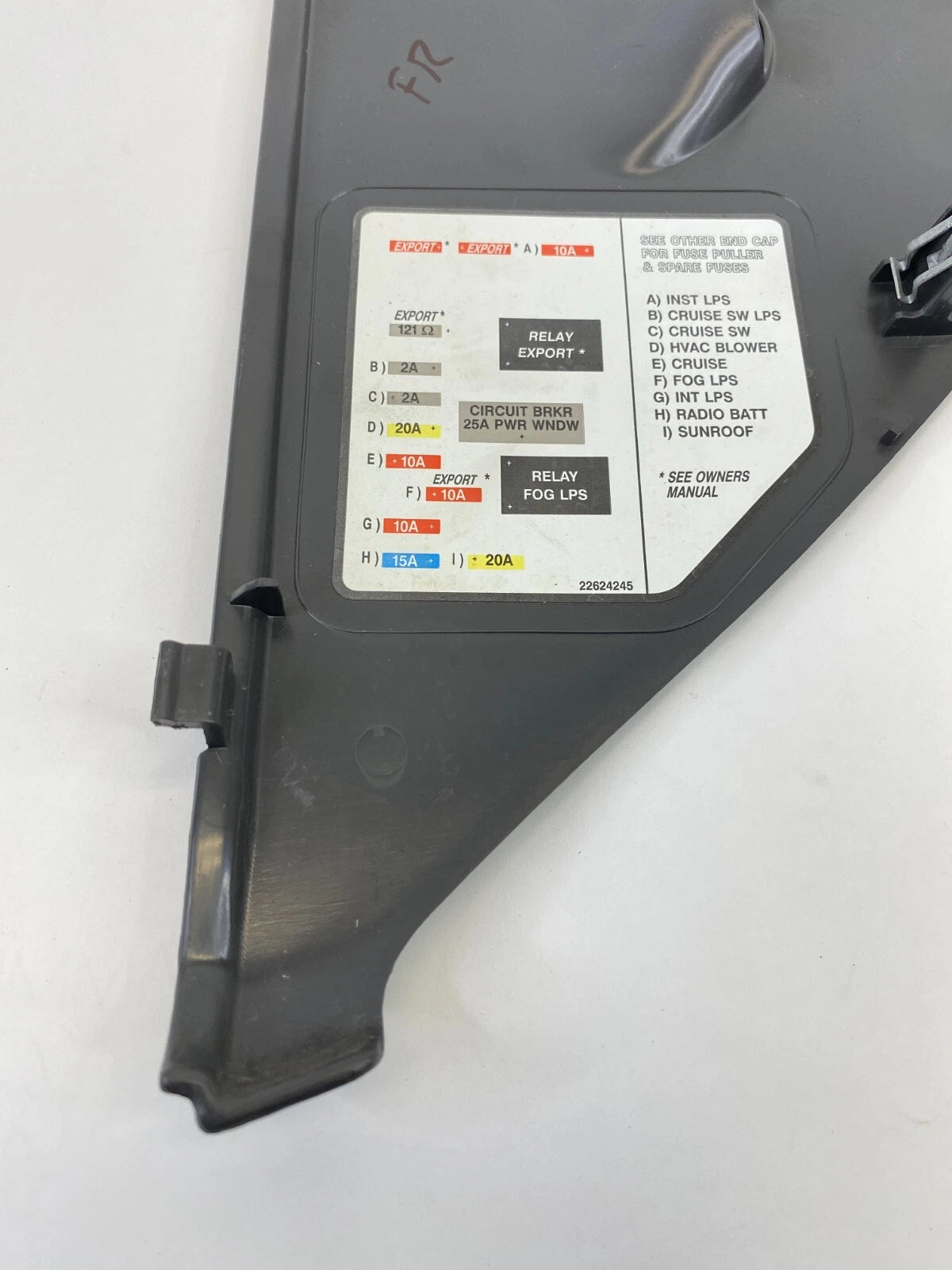 2001-2005 PONTIAC GRAND AM DASH RIGHT SIDE END CAP FUSE BOX COVER 222618850