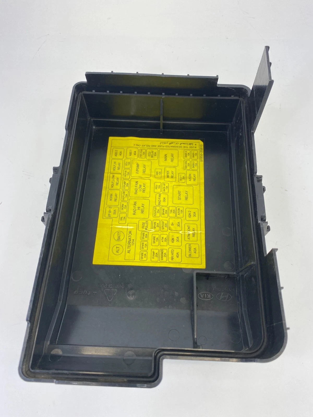 2006 2007 2008 KIA OPTIMA 2.4L ENGINE FUSE RELAY BOX FUSEBOX COVER LID TOP