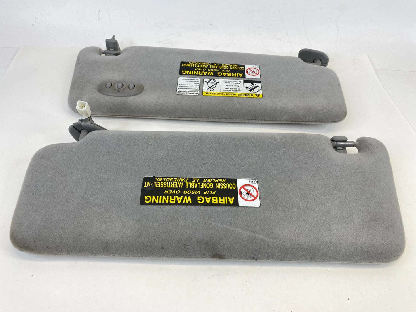 01 02 LEXUS RX300 FRONT LEFT RIGHT OVERHEAD ROOF SUN VISOR MIRROR SET PAIR OEM