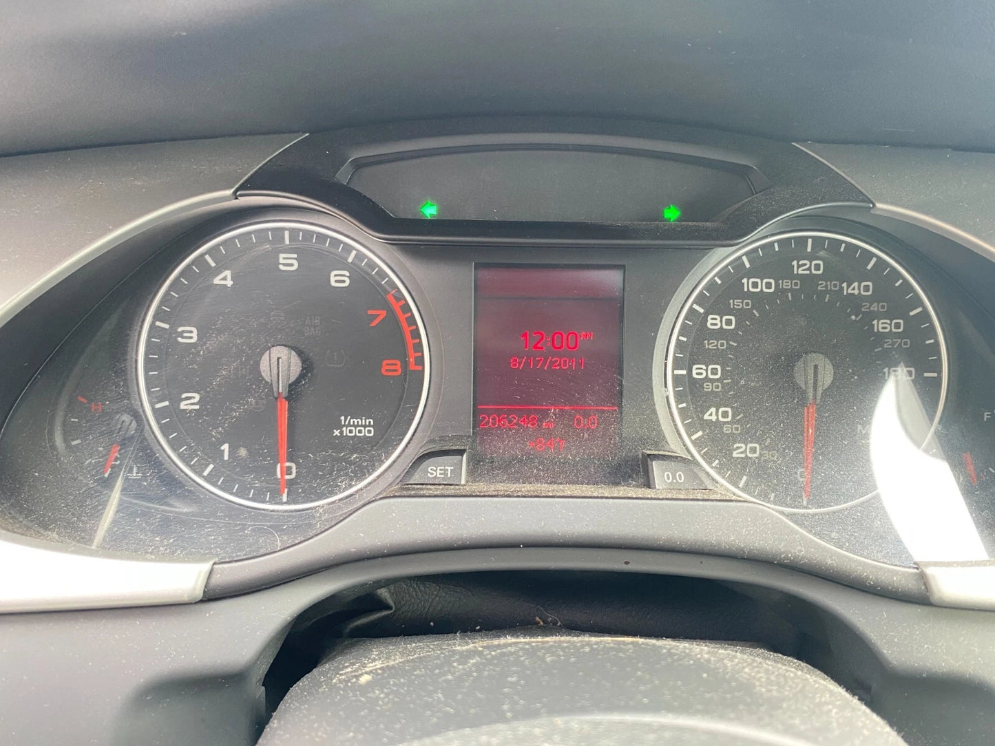 11-12 AUDI A4 QUATTRO INSTRUMENT CLUSTER SPEEDOMETER 206.248 MILES 8K0-920-950H