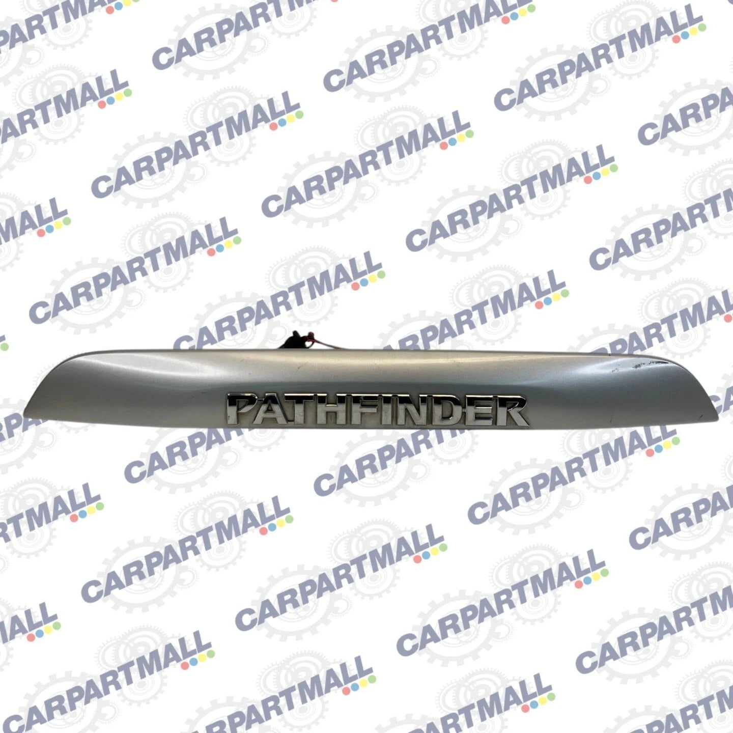 2000-2004 NISSAN PATHFINDER RR LIFTGATE LID LICENSE MOLDING GARNISH W/EMBLEM OEM