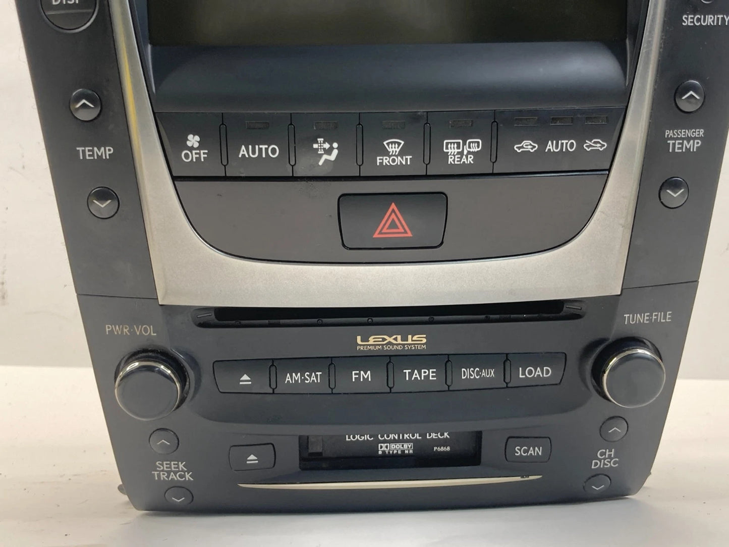 2008 2009 LEXUS GS300 RADIO AM/FM NAVIGATION DISPLAY SCREEN HVAC CLIMATE CONTROL