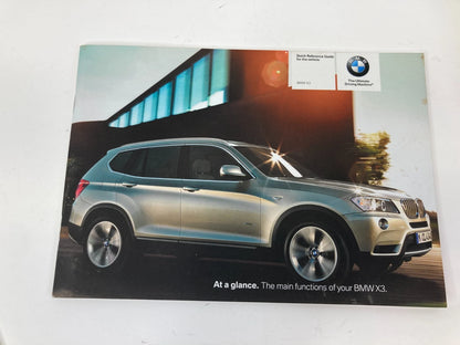 2011 BMW X3 XDRIVE SUV OWNERS MANUAL USER GUIDE INFOMATION BOOK W/ CASE OEM