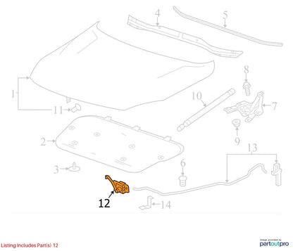 2013 2014 2015 CHEVROLET CHEVY MALIBU HOOD LOCK LATCH RELEASE ACTUATOR OEM