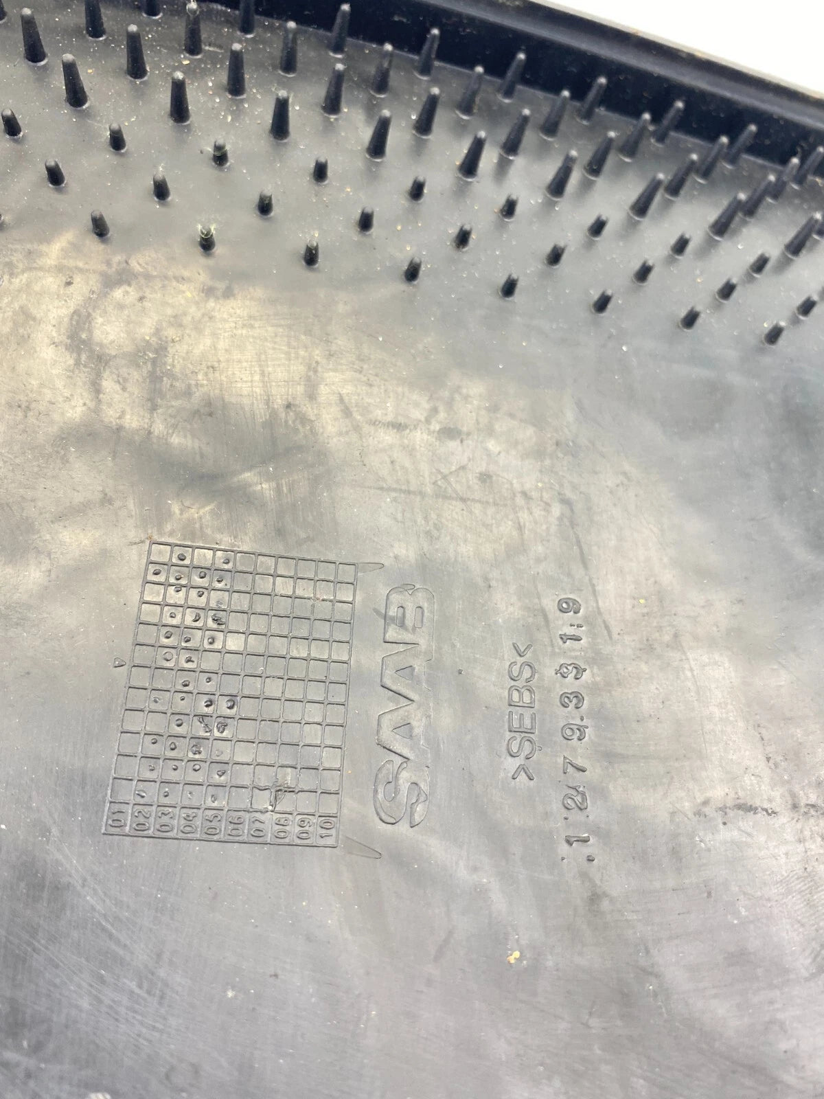 2003-2011 SAAB 9-3 93 GLOVE BOX STORAGE CONSOLE MAT LINER INSERT RUBBER 12793319