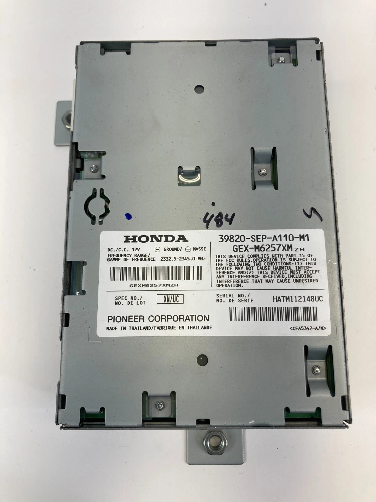 2004-2008 ACURA TL SATELLITE RADIO RECEIVER MODULE UNIT 39820-SEP-A110 OEM