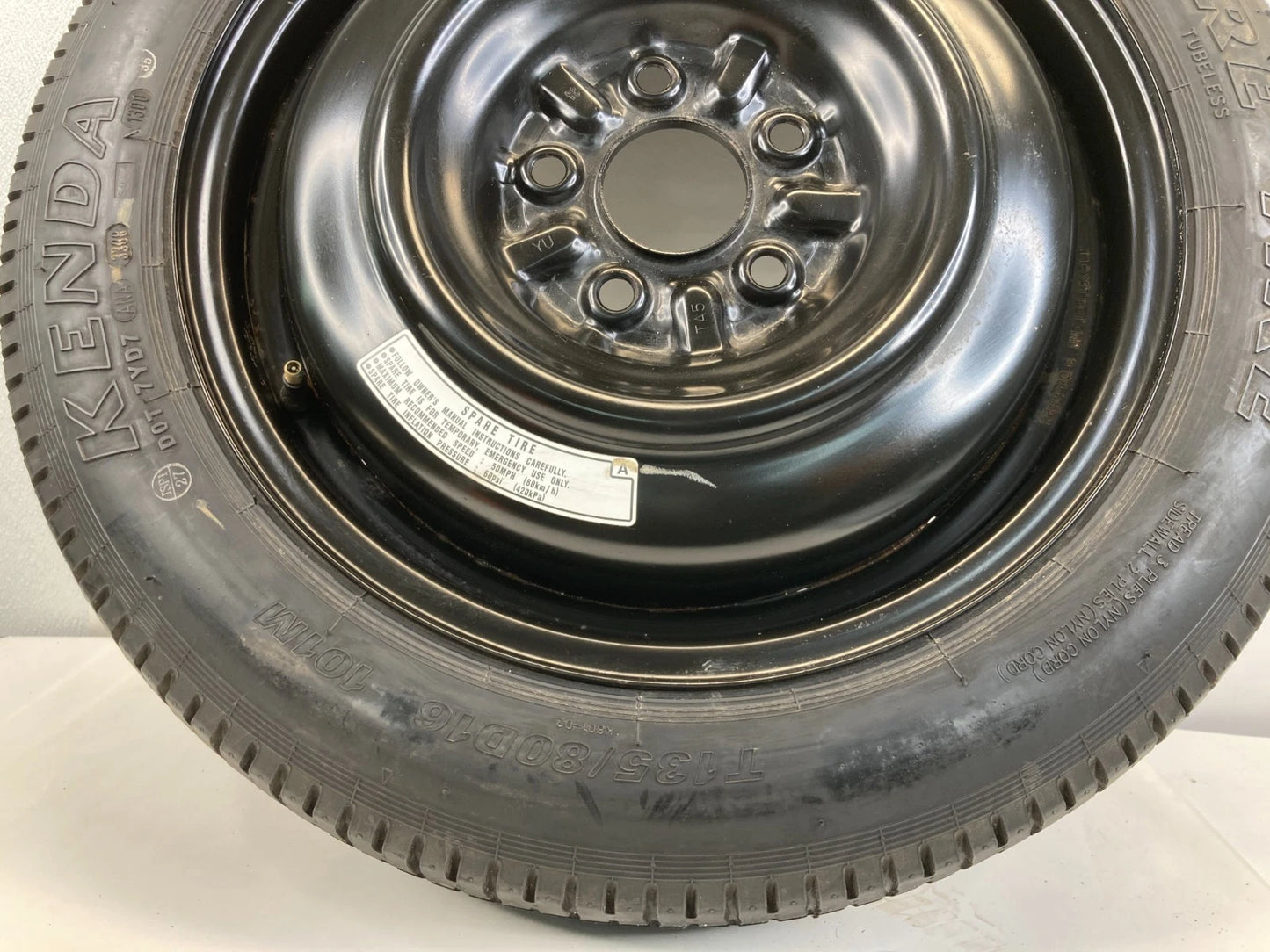 08-12 HONDA ACCORD EMERGENCY SPARE TIRE 16" WHEEL COMPAT DONUT T135/80D16 101M