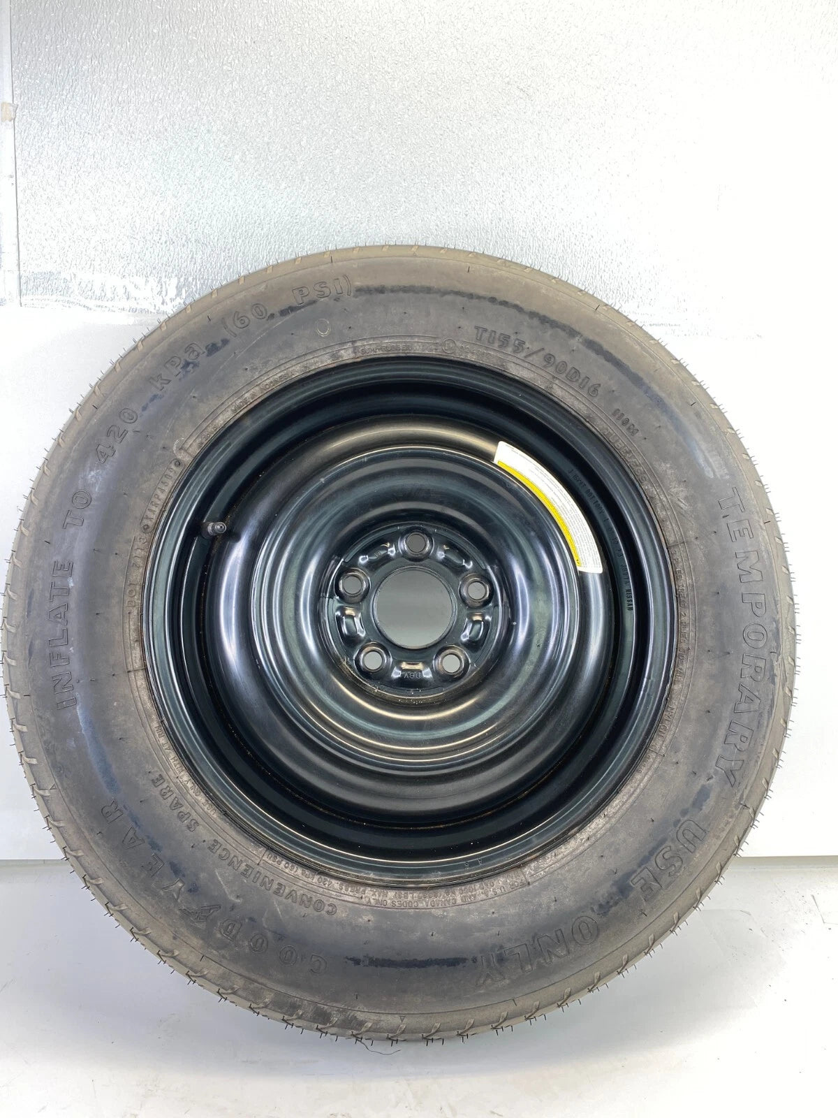 08-13 NISSAN ROGUE EMERGENCY SPARE TIRE COMPACT DONUT WHEEL RIM T155/90D16 OEM