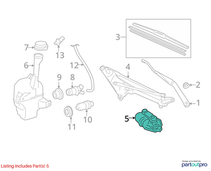 2004-2010 TOYOTA SIENNA FRONT WINDSHIELD WIPER MOTOR 85110-06060 OEM
