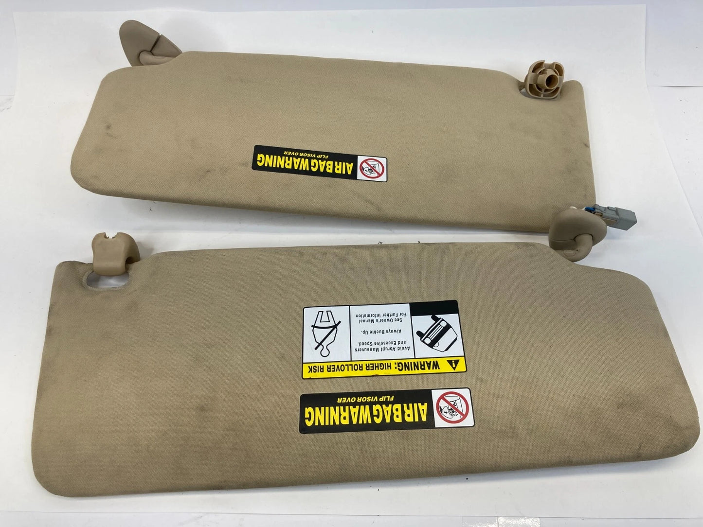 2007-2009 ACURA MDX SUN VISOR SHADE LEFT DRIVER RIGHT PASSENGER PAIR SET OEM