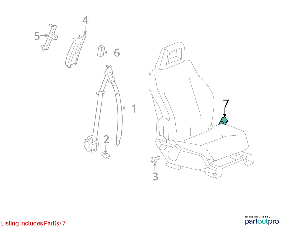 2008-2017 JEEP COMPASS FRONT LEFT DRIVER SEAT BELT BUCKLE 1JB461DVAA OEM FACTORY