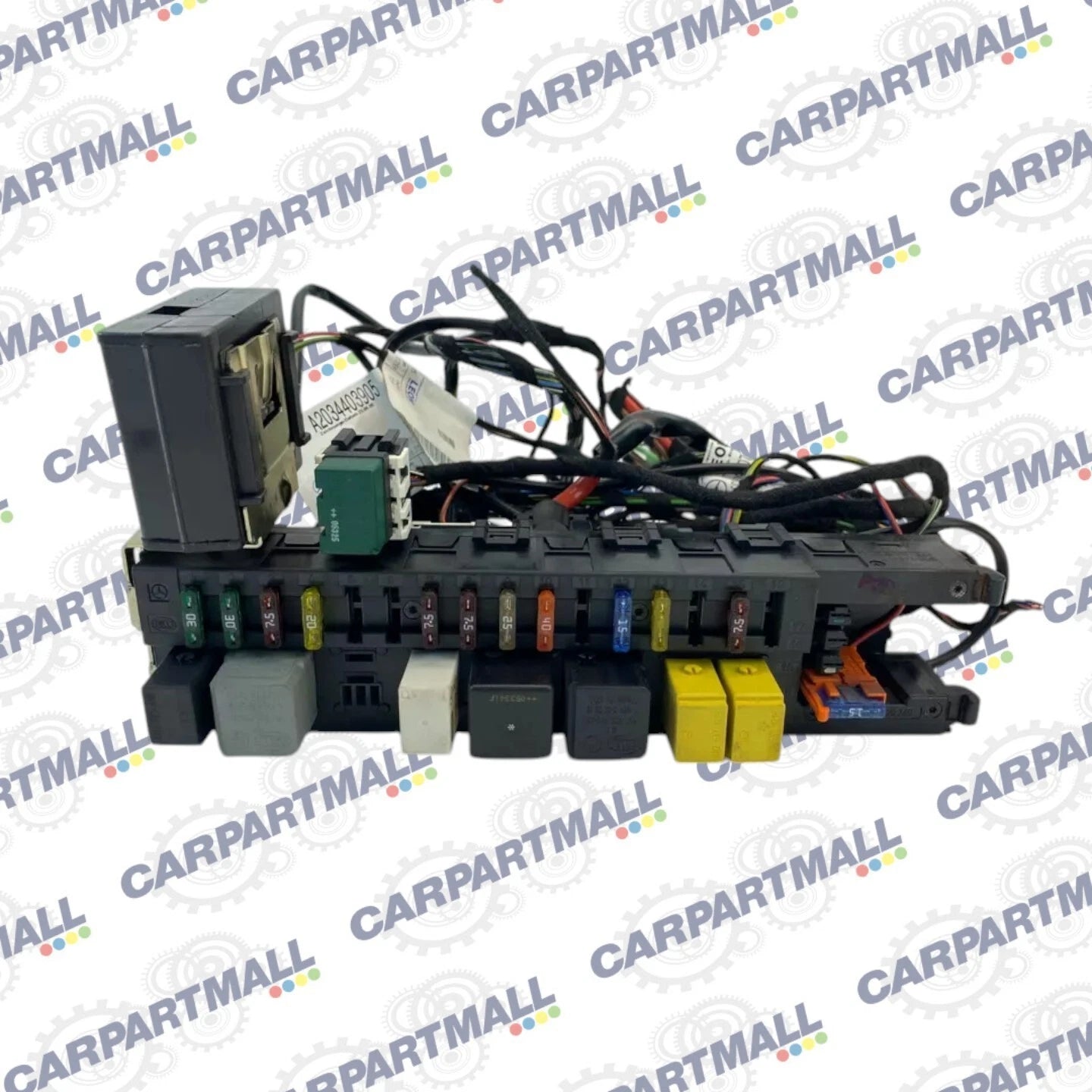 06 07 MERCEDES C280 REAR TRUNK SAM FUSE BOX W/ ANTI THEFT MODULE A2034403905