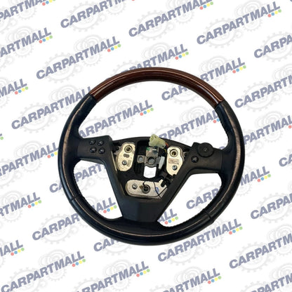 2004-2007 CADILLAC CTS LEFT STEERING WHEEL W/ AUDIO SWITCH LEATHER WOOD 21994384