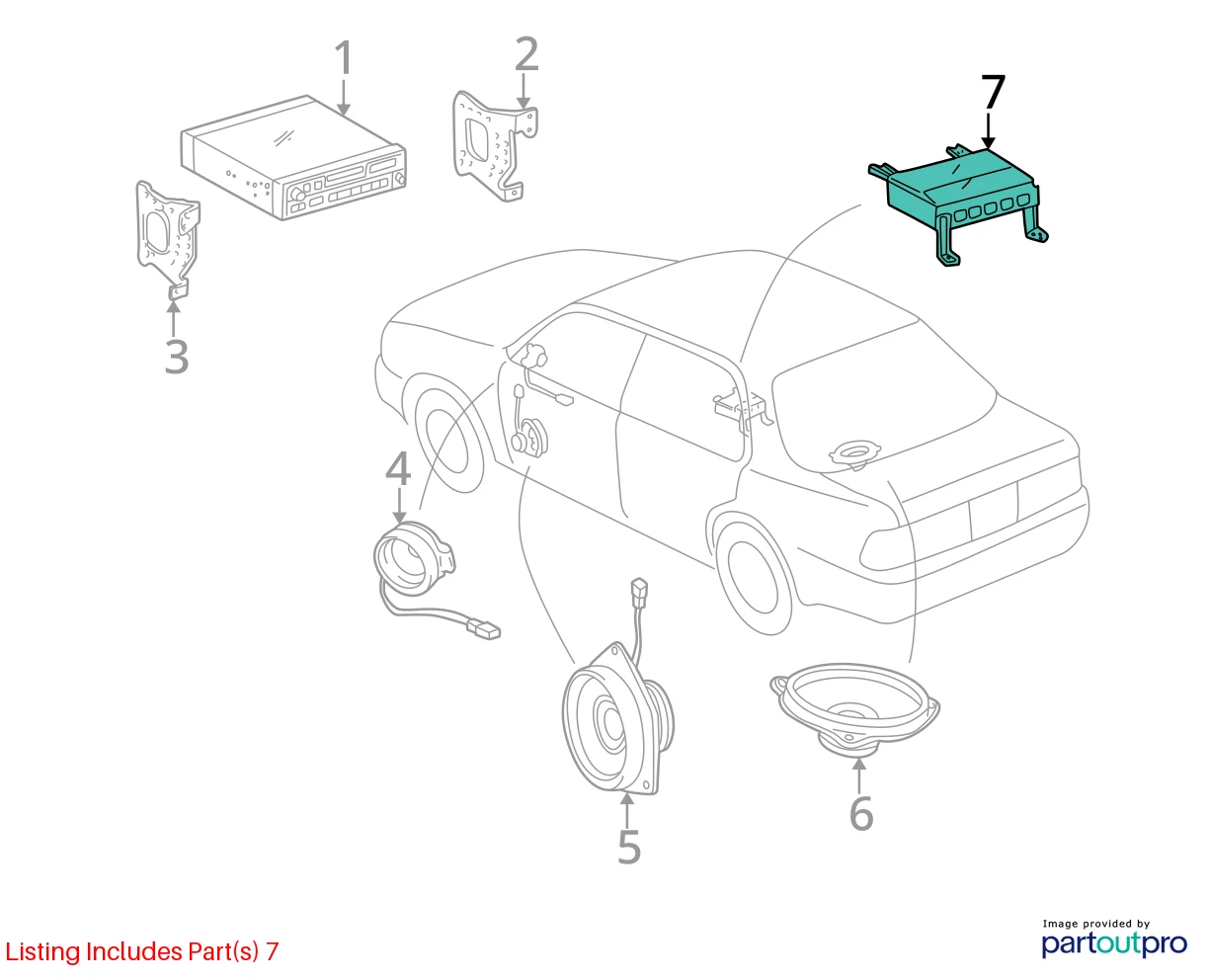 1998 1999 TOYOTA CAMRY RADIO AUDIO AMPLIFIER POWER MODULE UNIT 86280-AA021 OEM