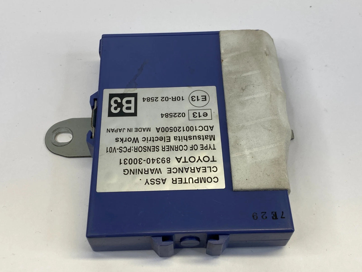 07-11 LEXUS GS350 CLEARANCE WARNING PARK ASSIST CONTROL MODULE 89340-30031 OEM