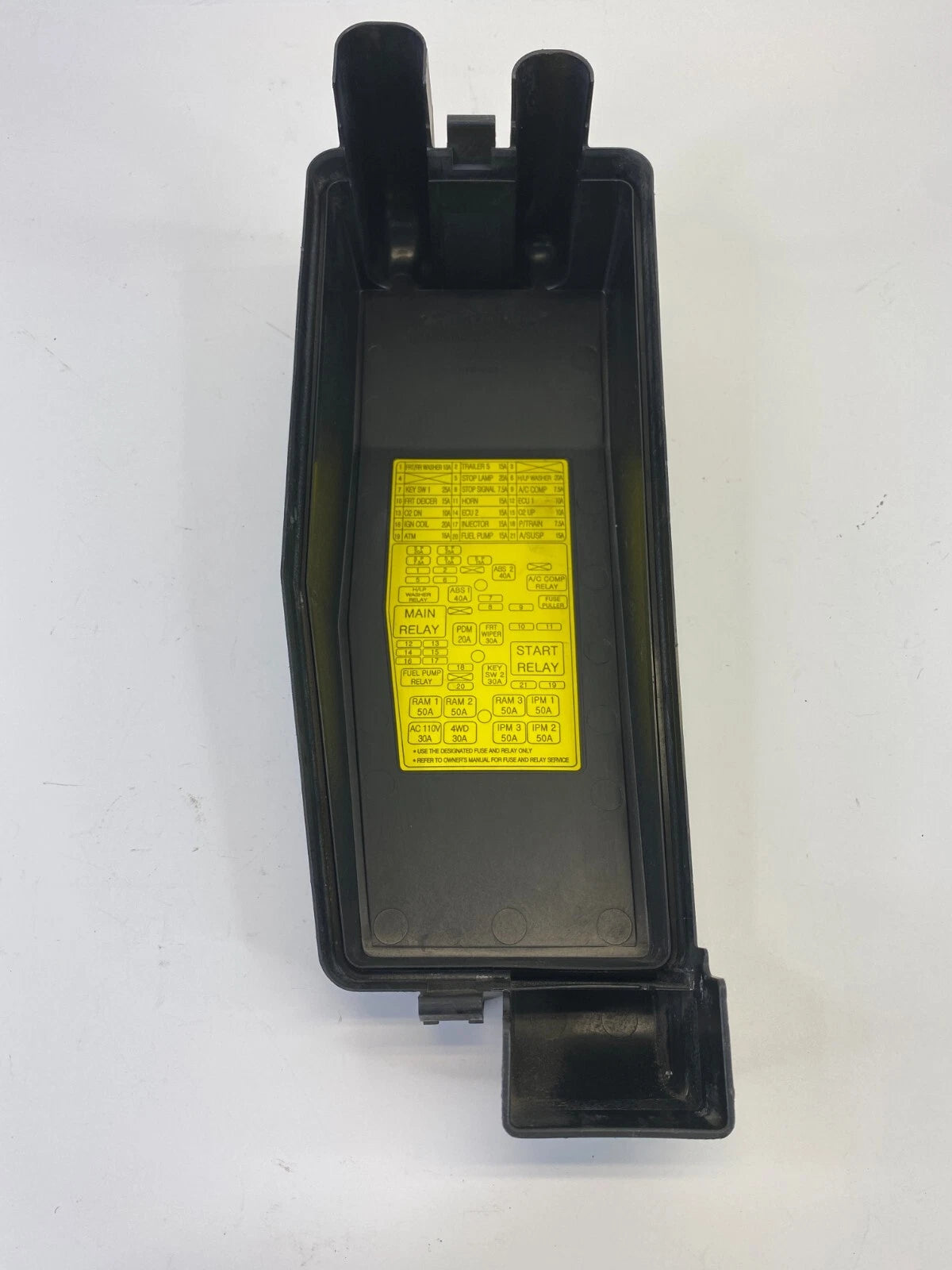 2009 2010 2011 KIA BORREGO 3.8L FUSE RELAY BOX BLOCK COMPARTMENT COVER LID