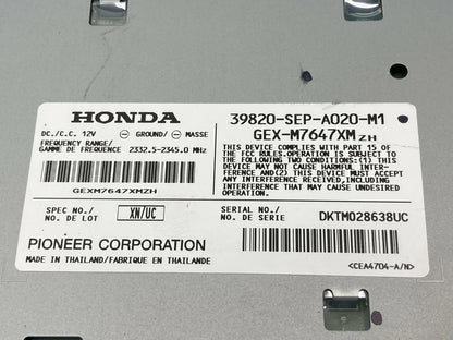 04 05 ACURA TL 3.2L SATELLITE RADIO CONTROL MODULE UNIT PIONEER 39820SEPA020M1